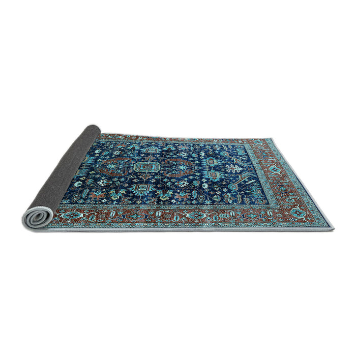 Sideview of Oriental Light Blue Industrial Rug, urb2370lblu
