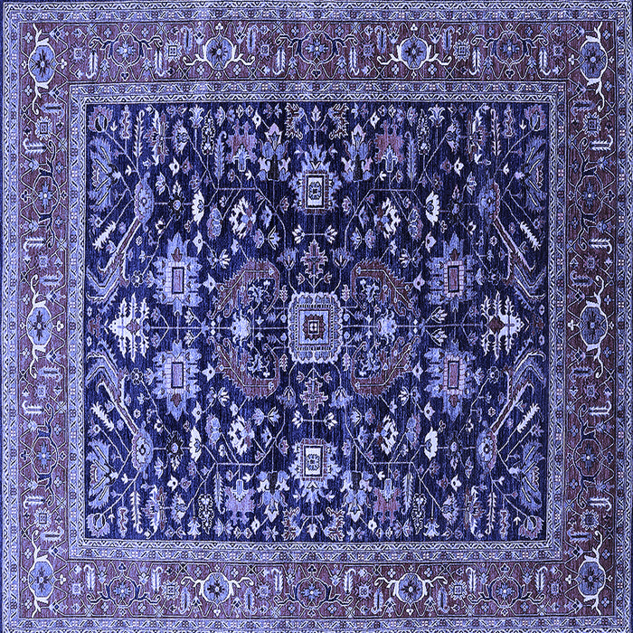 Square Oriental Blue Industrial Rug, urb2370blu