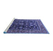 Sideview of Machine Washable Oriental Blue Industrial Rug, wshurb2370blu