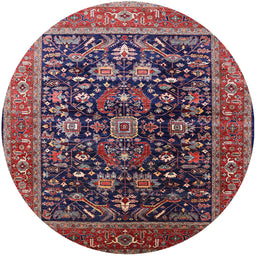 Round Machine Washable Industrial Modern Rosy Pink Rug, wshurb2370