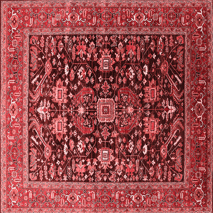 Machine Washable Oriental Red Industrial Rug, wshurb2370red