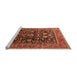 Sideview of Machine Washable Oriental Orange Industrial Area Rugs, wshurb2370org