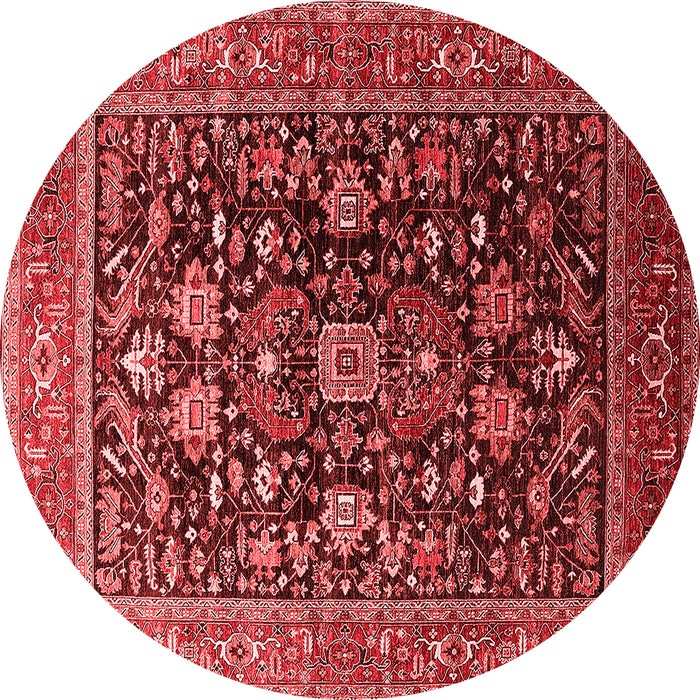 Machine Washable Oriental Red Industrial Rug, wshurb2370red