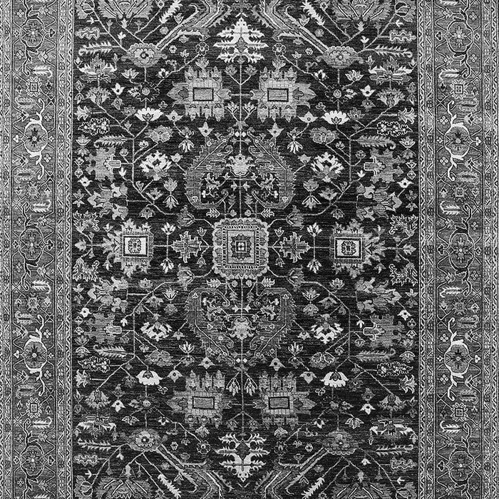 Machine Washable Oriental Gray Industrial Rug, wshurb2370gry