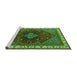 Sideview of Machine Washable Persian Green Traditional Area Rugs, wshurb2371grn