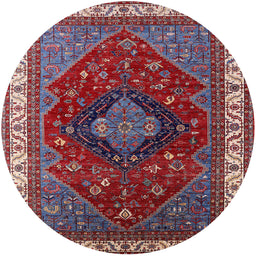 Round Machine Washable Industrial Modern Rosy Brown Pink Rug, wshurb2371