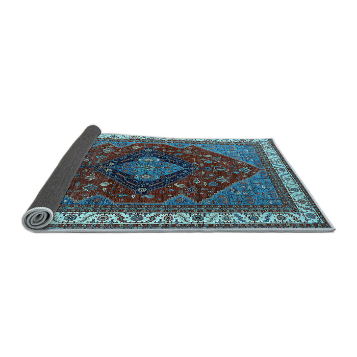 Sideview of Persian Light Blue Traditional Rug, urb2371lblu