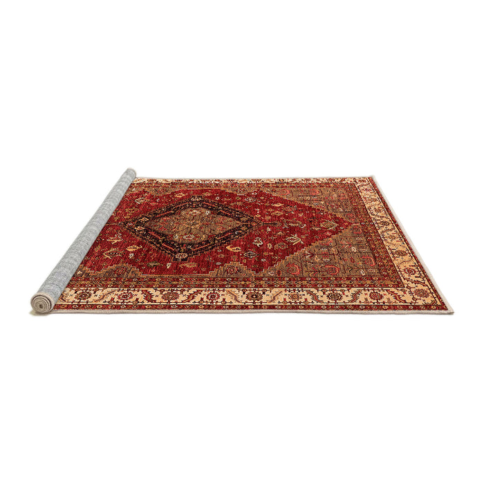 Sideview of Machine Washable Persian Orange Traditional Area Rugs, wshurb2371org