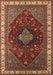 Machine Washable Persian Brown Traditional Rug, wshurb2371brn