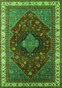 Persian Green Traditional Rug, urb2371grn