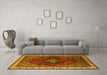 Machine Washable Persian Yellow Traditional Rug in a Living Room, wshurb2371yw