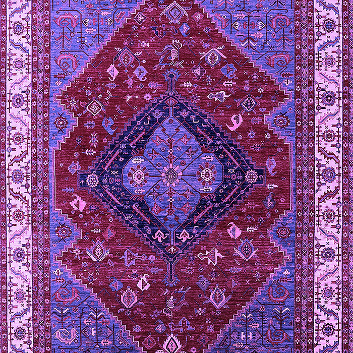 Machine Washable Persian Purple Traditional Area Rugs, wshurb2371pur