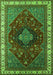 Machine Washable Persian Green Traditional Area Rugs, wshurb2371grn