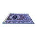 Sideview of Machine Washable Persian Blue Traditional Rug, wshurb2372blu