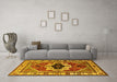 Machine Washable Persian Yellow Traditional Rug in a Living Room, wshurb2372yw