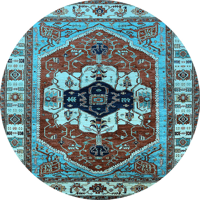 Machine Washable Persian Light Blue Traditional Rug, wshurb2372lblu ...