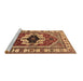 Sideview of Machine Washable Persian Brown Traditional Rug, wshurb2372brn