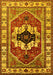 Machine Washable Persian Yellow Traditional Rug, wshurb2372yw