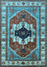 Machine Washable Persian Light Blue Traditional Rug, wshurb2372lblu