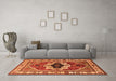 Machine Washable Persian Orange Traditional Area Rugs in a Living Room, wshurb2372org