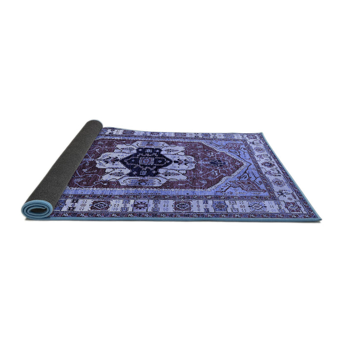 Sideview of Persian Blue Traditional Rug, urb2372blu