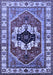 Machine Washable Persian Blue Traditional Rug, wshurb2372blu