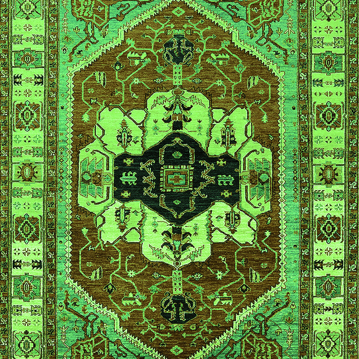 Machine Washable Persian Green Traditional Area Rugs, wshurb2372grn