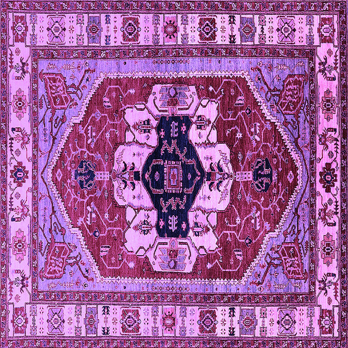 Square Persian Purple Traditional Rug, urb2372pur