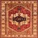 Square Machine Washable Persian Orange Traditional Area Rugs, wshurb2372org