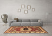 Machine Washable Persian Brown Traditional Rug in a Living Room,, wshurb2372brn