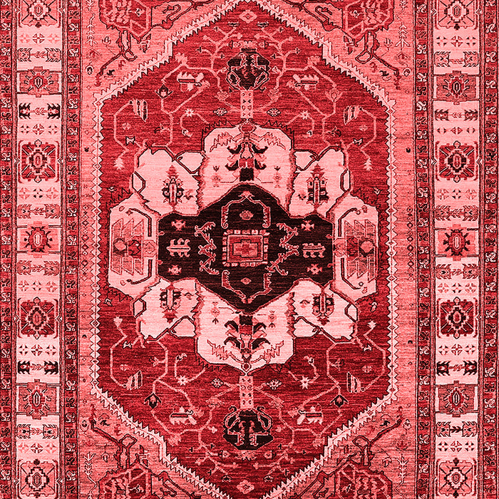 Machine Washable Persian Red Traditional Rug, wshurb2372red