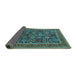 Sideview of Oriental Turquoise Industrial Rug, urb2373turq