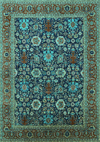 Oriental Turquoise Industrial Rug, urb2373turq