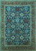 Oriental Turquoise Industrial Rug, urb2373turq