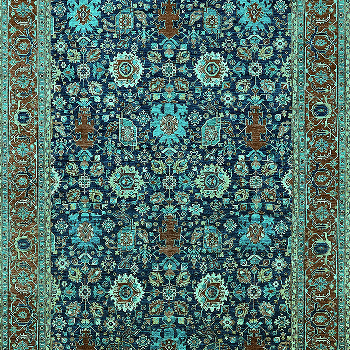 Oriental Turquoise Industrial Rug, urb2373turq