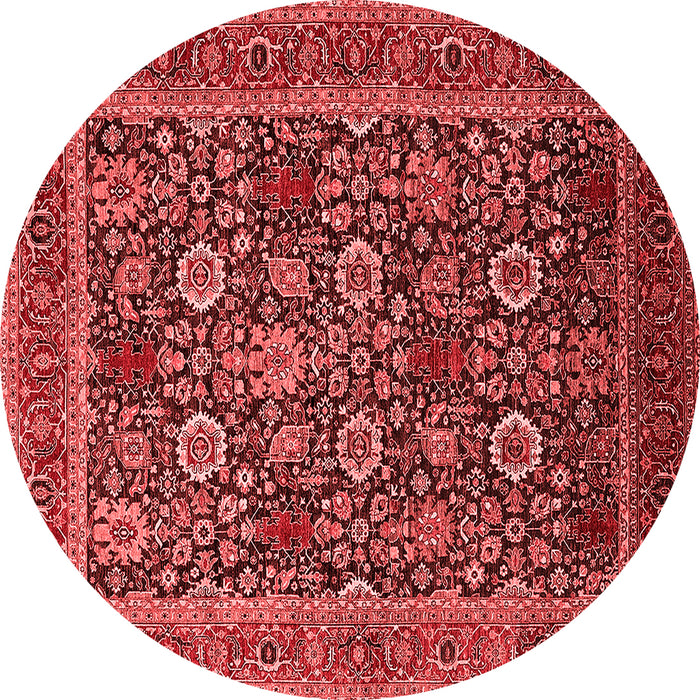 Machine Washable Oriental Red Industrial Rug, wshurb2373red