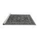 Sideview of Machine Washable Oriental Gray Industrial Rug, wshurb2373gry