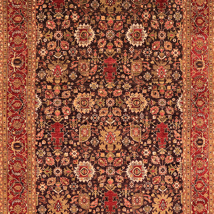 Machine Washable Oriental Orange Industrial Area Rugs, wshurb2373org