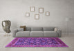 Machine Washable Oriental Purple Industrial Area Rugs in a Living Room, wshurb2373pur