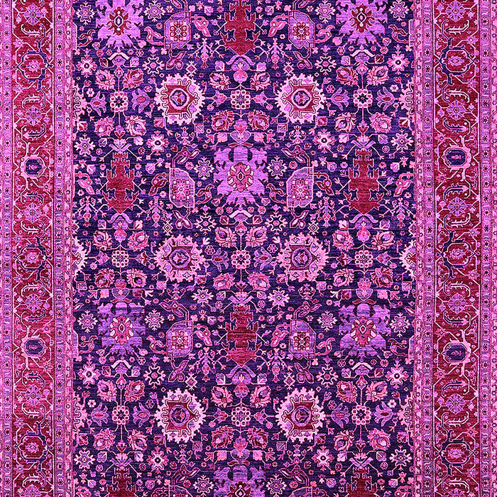 Machine Washable Oriental Pink Industrial Rug, wshurb2373pnk