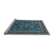 Sideview of Machine Washable Oriental Light Blue Industrial Rug, wshurb2373lblu