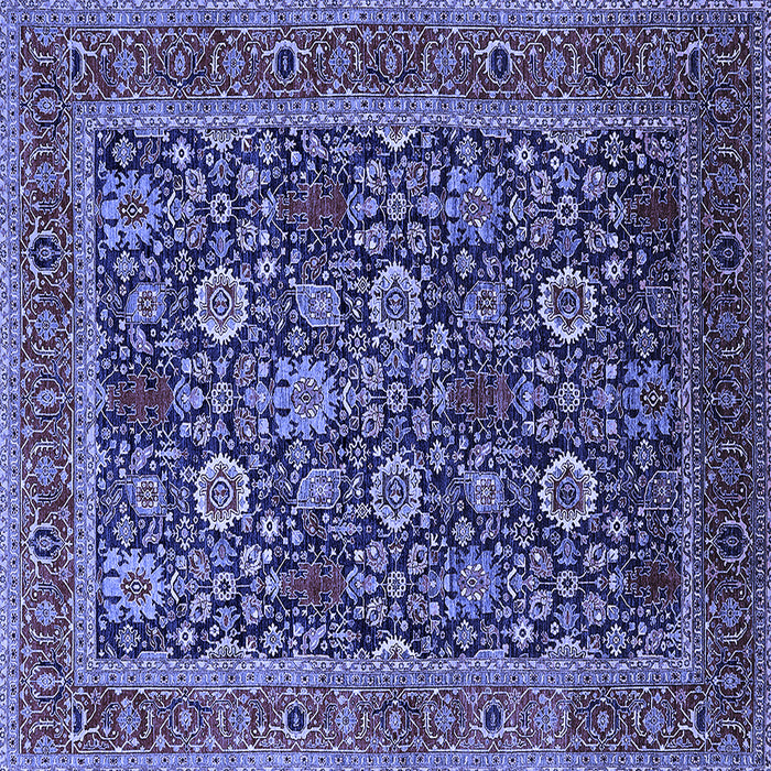 Square Oriental Blue Industrial Rug, urb2373blu