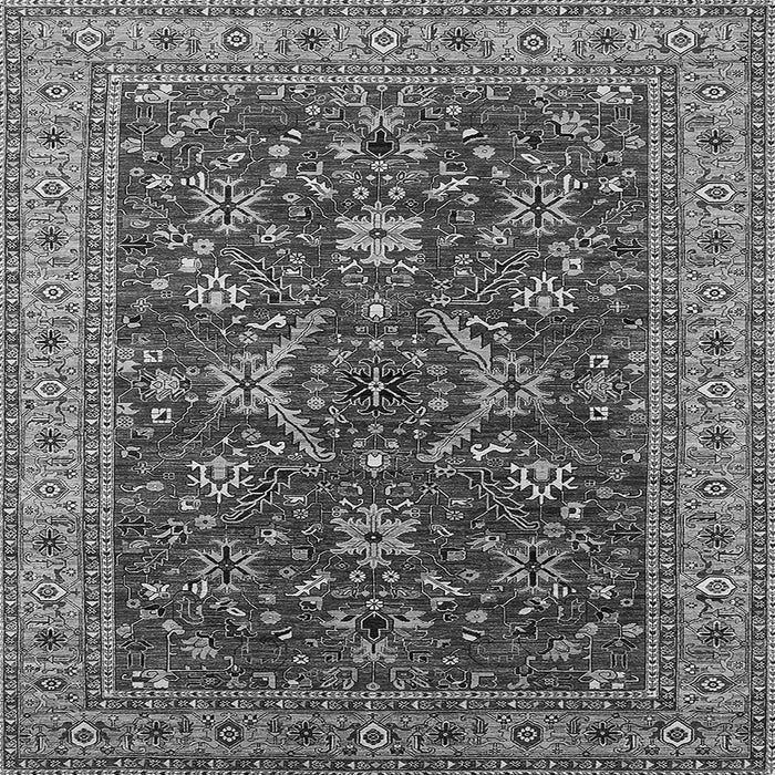 Square Oriental Gray Industrial Rug, urb2374gry