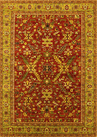 Oriental Yellow Industrial Rug, urb2374yw