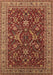 Machine Washable Oriental Brown Industrial Rug, wshurb2374brn