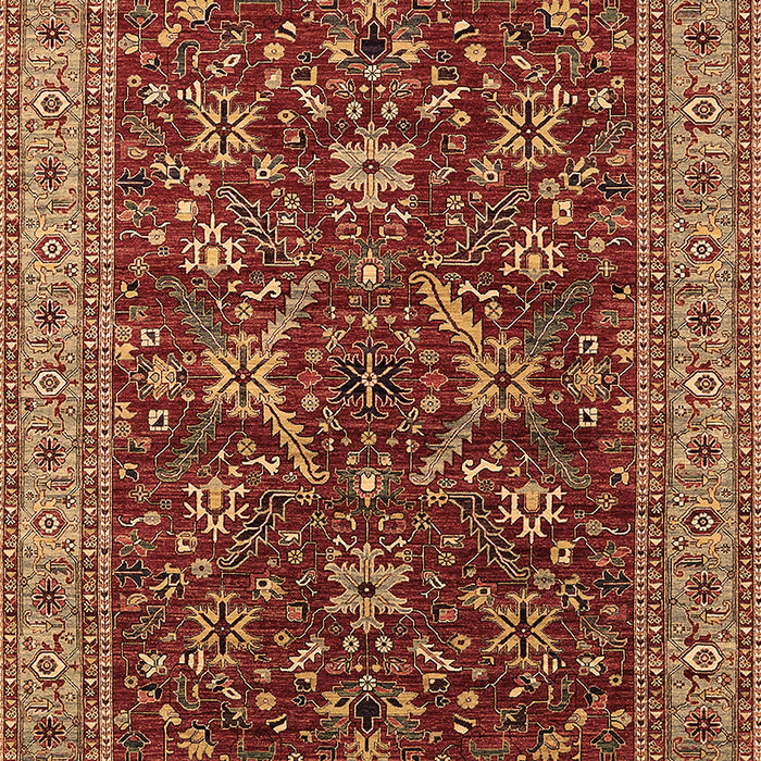 Machine Washable Oriental Brown Industrial Rug, wshurb2374brn