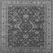 Square Machine Washable Oriental Gray Industrial Rug, wshurb2374gry