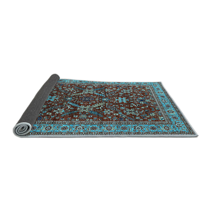 Sideview of Oriental Light Blue Industrial Rug, urb2374lblu