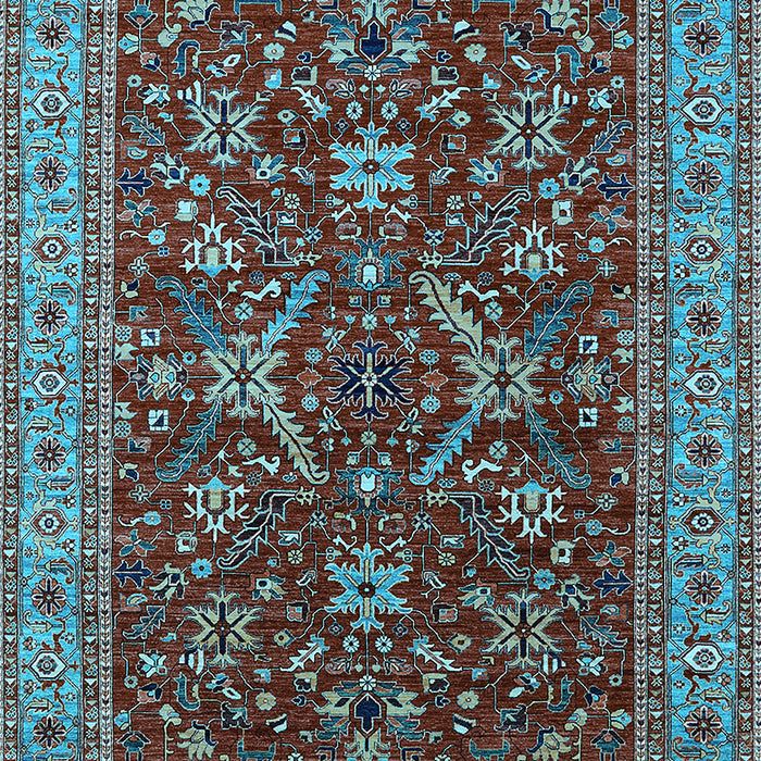 Oriental Light Blue Industrial Rug, urb2374lblu
