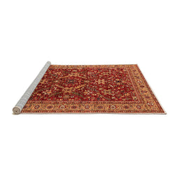 Sideview of Machine Washable Oriental Orange Industrial Area Rugs, wshurb2374org